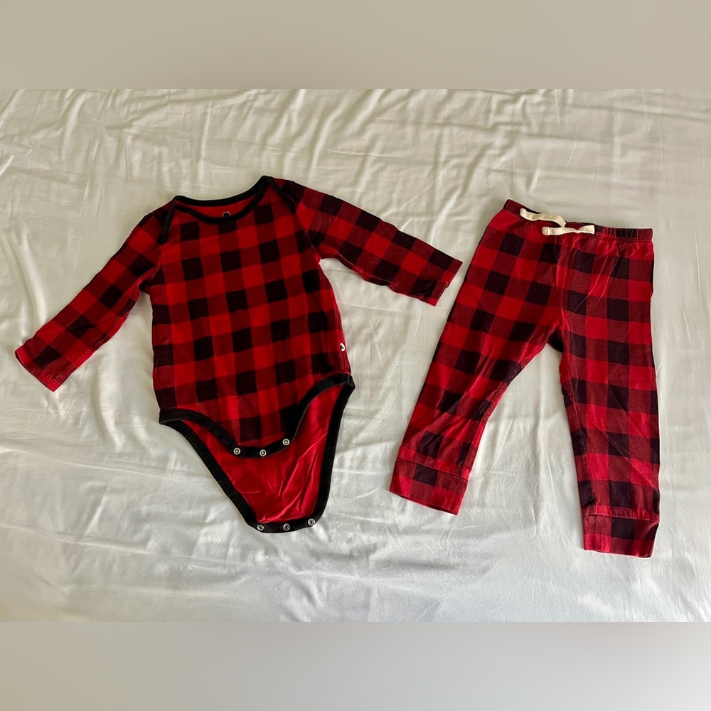 GAP Red and Black Plaid Kids Pajamas